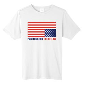 IM Voting For The Outlaw 2024 Funny Trump Tall Fusion ChromaSoft Performance T-Shirt