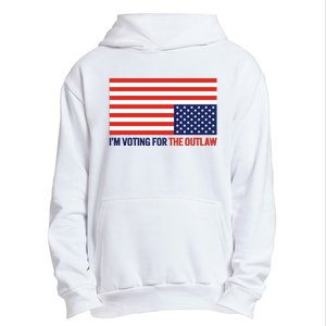 IM Voting For The Outlaw 2024 Funny Trump Urban Pullover Hoodie