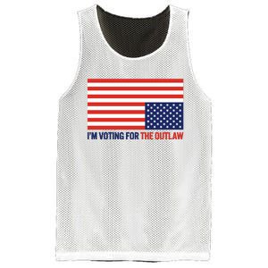 IM Voting For The Outlaw 2024 Funny Trump Mesh Reversible Basketball Jersey Tank