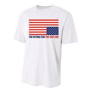 IM Voting For The Outlaw 2024 Funny Trump Performance Sprint T-Shirt