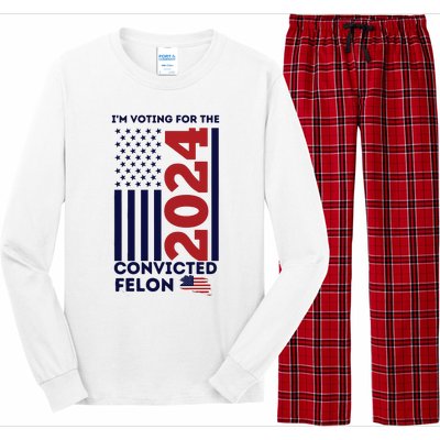 IM Voting For The Convicted Felon Long Sleeve Pajama Set