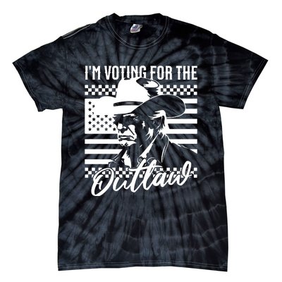 IM Voting For The Outlaw President Trump Western Trump Cowboy Tie-Dye T-Shirt