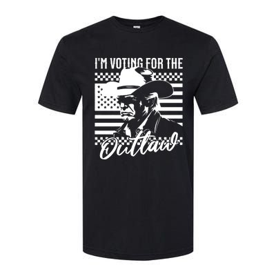 IM Voting For The Outlaw President Trump Western Trump Cowboy Softstyle CVC T-Shirt