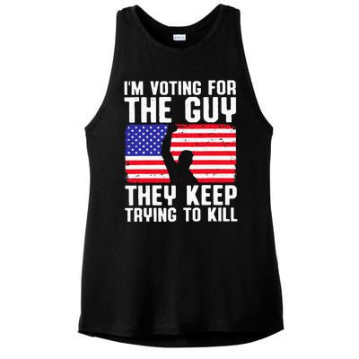 IM Voting For The Guy They Keep Trying To Kill Ladies PosiCharge Tri-Blend Wicking Tank