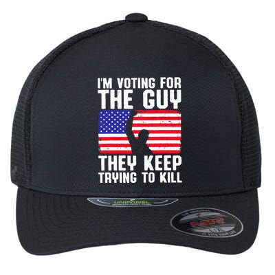 IM Voting For The Guy They Keep Trying To Kill Flexfit Unipanel Trucker Cap