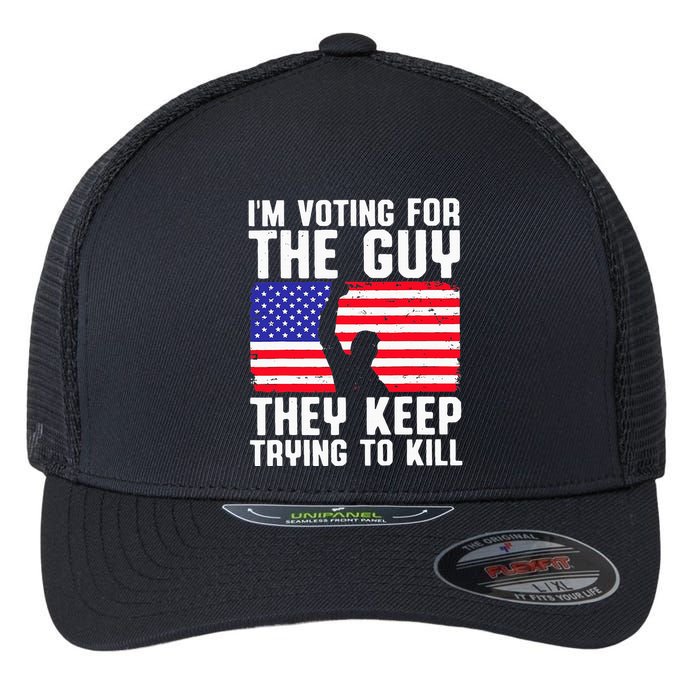 IM Voting For The Guy They Keep Trying To Kill Flexfit Unipanel Trucker Cap