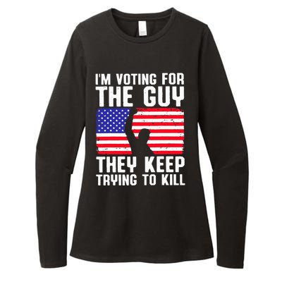 IM Voting For The Guy They Keep Trying To Kill Womens CVC Long Sleeve Shirt