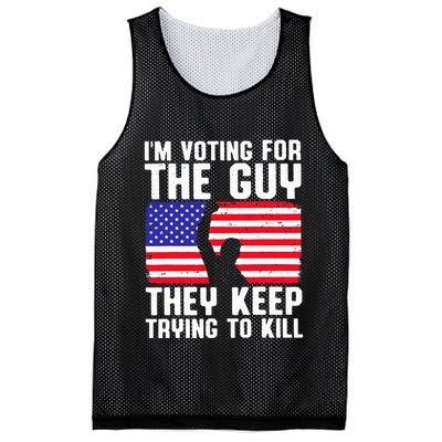 IM Voting For The Guy They Keep Trying To Kill Mesh Reversible Basketball Jersey Tank