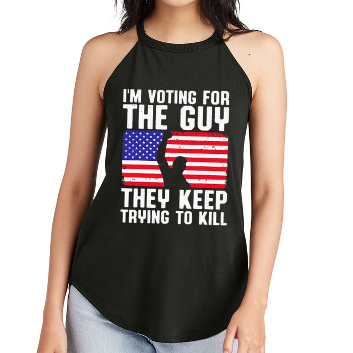 IM Voting For The Guy They Keep Trying To Kill Women's Perfect Tri Rocker Tank