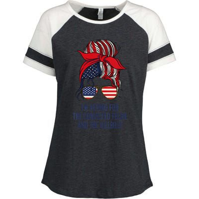 IM Voting For The Felon & The Hillbilly 2024 Pro Trump Meme Enza Ladies Jersey Colorblock Tee