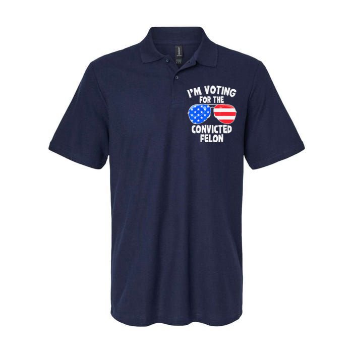 IM Voting For The Convicted Felon Funny Pro 2024 Softstyle Adult Sport Polo