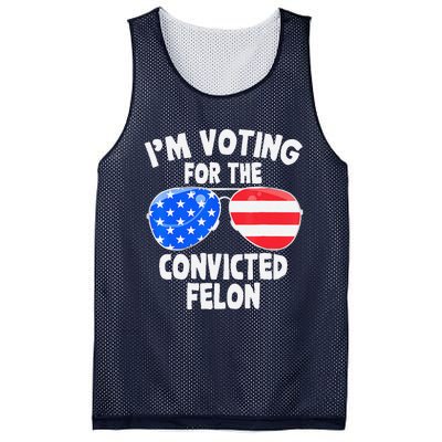 IM Voting For The Convicted Felon Funny Pro 2024 Mesh Reversible Basketball Jersey Tank