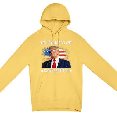 IM Voting For The Convicted Felon Funny Pro 2024 Premium Pullover Hoodie