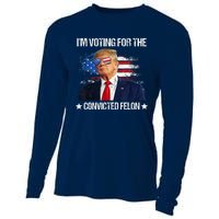 IM Voting For The Convicted Felon Funny Pro 2024 Cooling Performance Long Sleeve Crew