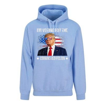 IM Voting For The Convicted Felon Funny Pro 2024 Unisex Surf Hoodie