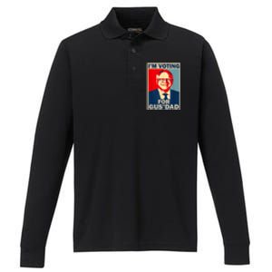 IM Voting For Gus Dad Vote Tim Walz 2024 Performance Long Sleeve Polo