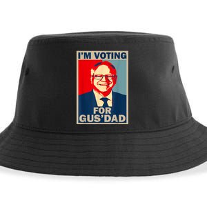 IM Voting For Gus Dad Vote Tim Walz 2024 Sustainable Bucket Hat