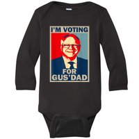 IM Voting For Gus Dad Vote Tim Walz 2024 Baby Long Sleeve Bodysuit