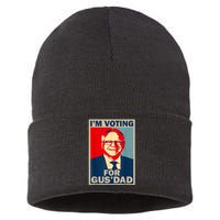 IM Voting For Gus Dad Vote Tim Walz 2024 Sustainable Knit Beanie