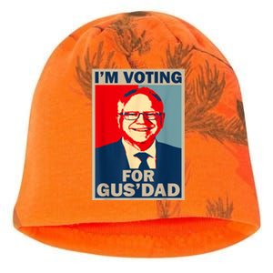 IM Voting For Gus Dad Vote Tim Walz 2024 Kati - Camo Knit Beanie