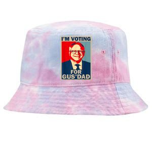 IM Voting For Gus Dad Vote Tim Walz 2024 Tie-Dyed Bucket Hat