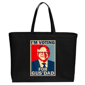 IM Voting For Gus Dad Vote Tim Walz 2024 Cotton Canvas Jumbo Tote