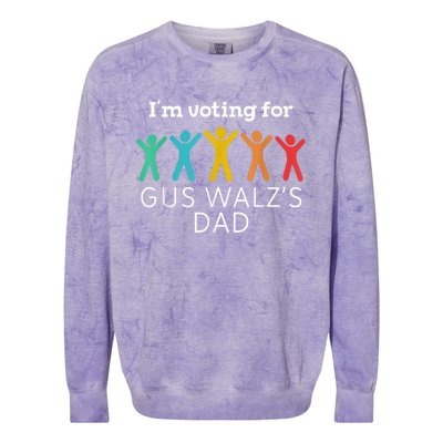 IM Voting For Gus Walz Dad Harris Walz 2024 Colorblast Crewneck Sweatshirt