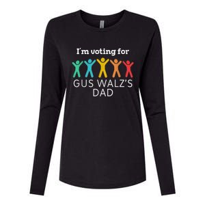 IM Voting For Gus Walz Dad Harris Walz 2024 Womens Cotton Relaxed Long Sleeve T-Shirt