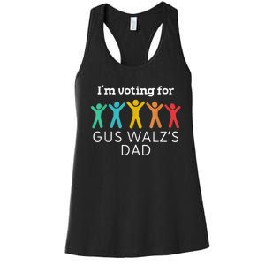 IM Voting For Gus Walz Dad Harris Walz 2024 Women's Racerback Tank