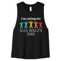 IM Voting For Gus Walz Dad Harris Walz 2024 Women's Racerback Cropped Tank