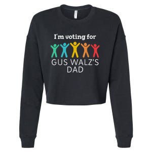 IM Voting For Gus Walz Dad Harris Walz 2024 Cropped Pullover Crew