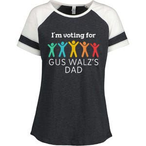 IM Voting For Gus Walz Dad Harris Walz 2024 Enza Ladies Jersey Colorblock Tee