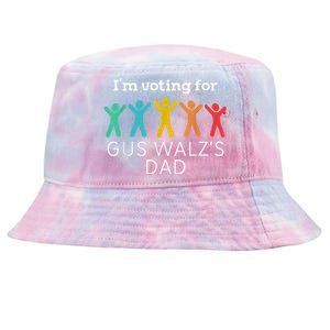 IM Voting For Gus Walz Dad Harris Walz 2024 Tie-Dyed Bucket Hat