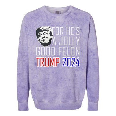 IM Voting For The Convicted Felon Funny Trump July 4th 2024 Gift Colorblast Crewneck Sweatshirt