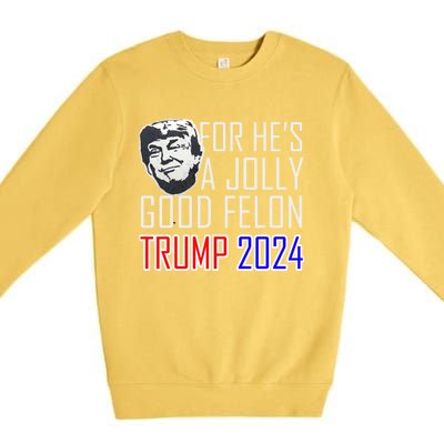 IM Voting For The Convicted Felon Funny Trump July 4th 2024 Gift Premium Crewneck Sweatshirt