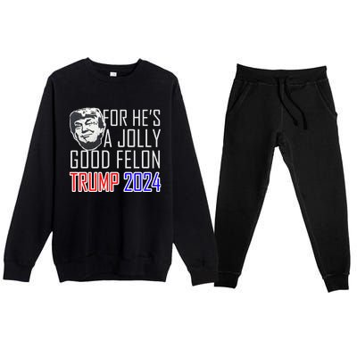 IM Voting For The Convicted Felon Funny Trump July 4th 2024 Gift Premium Crewneck Sweatsuit Set