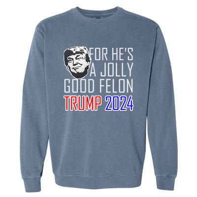 IM Voting For The Convicted Felon Funny Trump July 4th 2024 Gift Garment-Dyed Sweatshirt