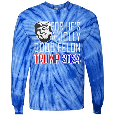 IM Voting For The Convicted Felon Funny Trump July 4th 2024 Gift Tie-Dye Long Sleeve Shirt