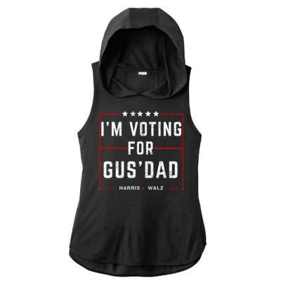 IM Voting For Gus Dad Vote Harris Walz 2024 Pres And Vice Ladies PosiCharge Tri-Blend Wicking Draft Hoodie Tank