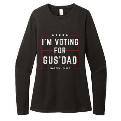 IM Voting For Gus Dad Vote Harris Walz 2024 Pres And Vice Womens CVC Long Sleeve Shirt