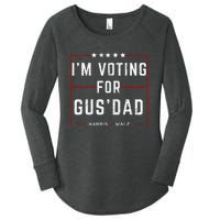 IM Voting For Gus Dad Vote Harris Walz 2024 Pres And Vice Women's Perfect Tri Tunic Long Sleeve Shirt