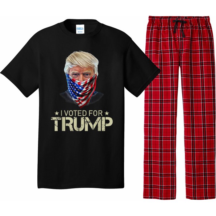 I Voted For Trump USA Flag Patriots Vintage Retro Pajama Set