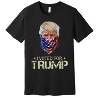 I Voted For Trump USA Flag Patriots Vintage Retro Premium T-Shirt