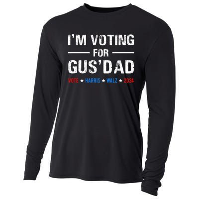 IM Voting For Gus Dad Vote Harris Walz 2024 Cooling Performance Long Sleeve Crew