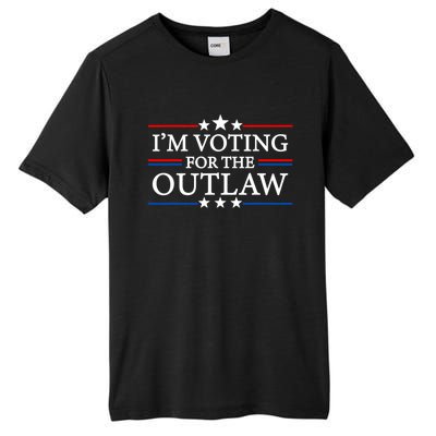 IM Voting For The Outlaw Wanted For President Trump 2024 Tall Fusion ChromaSoft Performance T-Shirt