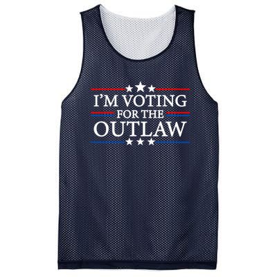 IM Voting For The Outlaw Wanted For President Trump 2024 Mesh Reversible Basketball Jersey Tank