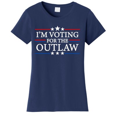 IM Voting For The Outlaw Wanted For President Trump 2024 Women's T-Shirt