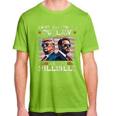 IM Voting For The Outlaw And The Hillbilly Trump Vance 2024 Adult ChromaSoft Performance T-Shirt