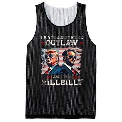 IM Voting For The Outlaw And The Hillbilly Trump Vance 2024 Mesh Reversible Basketball Jersey Tank