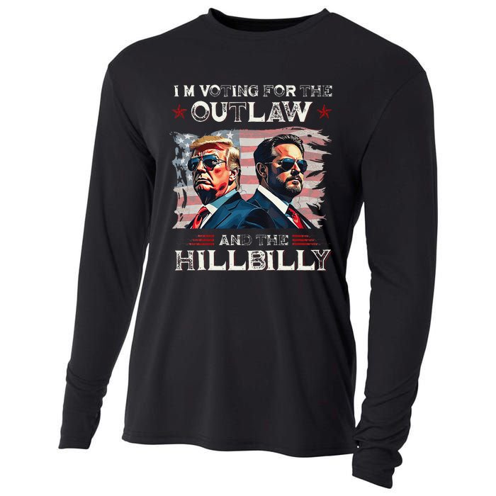 IM Voting For The Outlaw And The Hillbilly Trump Vance 2024 Cooling Performance Long Sleeve Crew